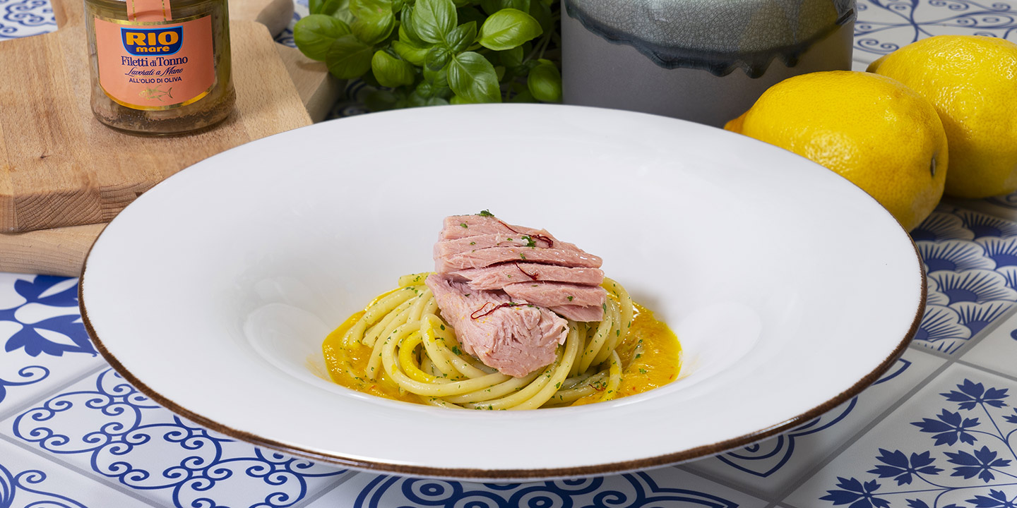 Bucatini aux poireaux et au safran