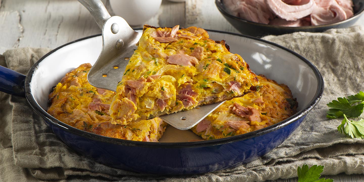 Omelet met tonijn en ui