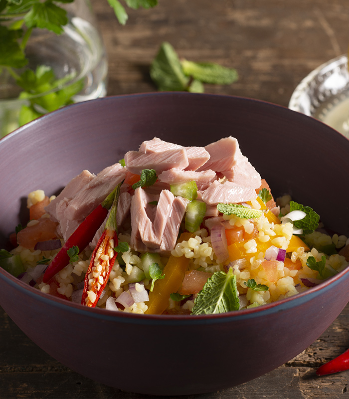 Boulgour en tonijnsalade