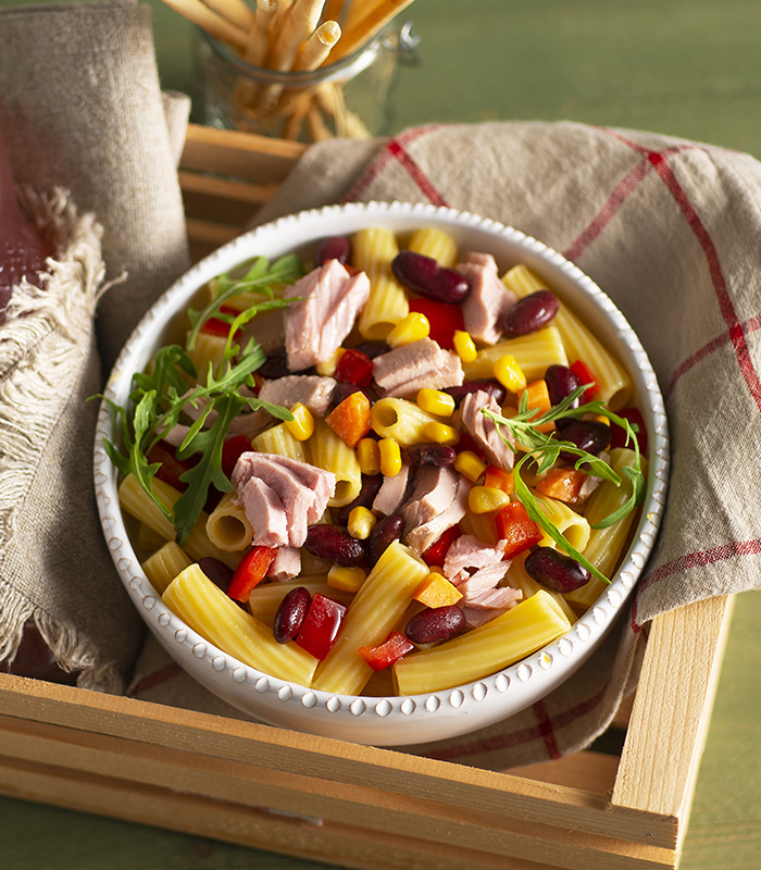 Salade de pâtes savoureuse à base d’Insalatissime Messicana