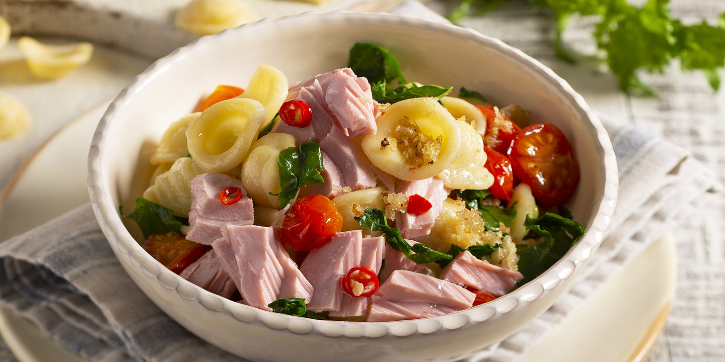 Orecchiette au brocoli-rave et thon au piment de Calabre