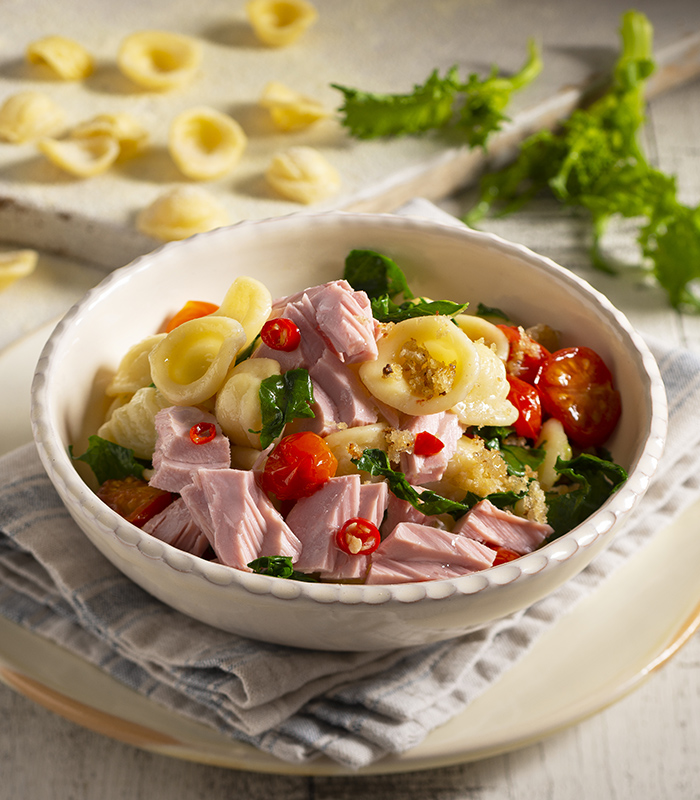 Orecchiette au brocoli-rave et thon au piment de Calabre