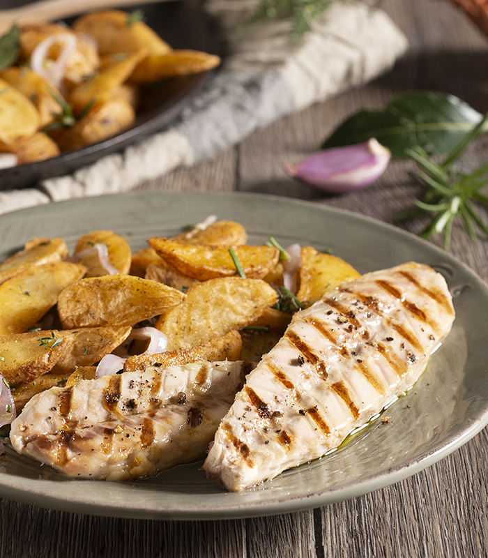 Filets de maquereaux aux pommes de terre croustillantes