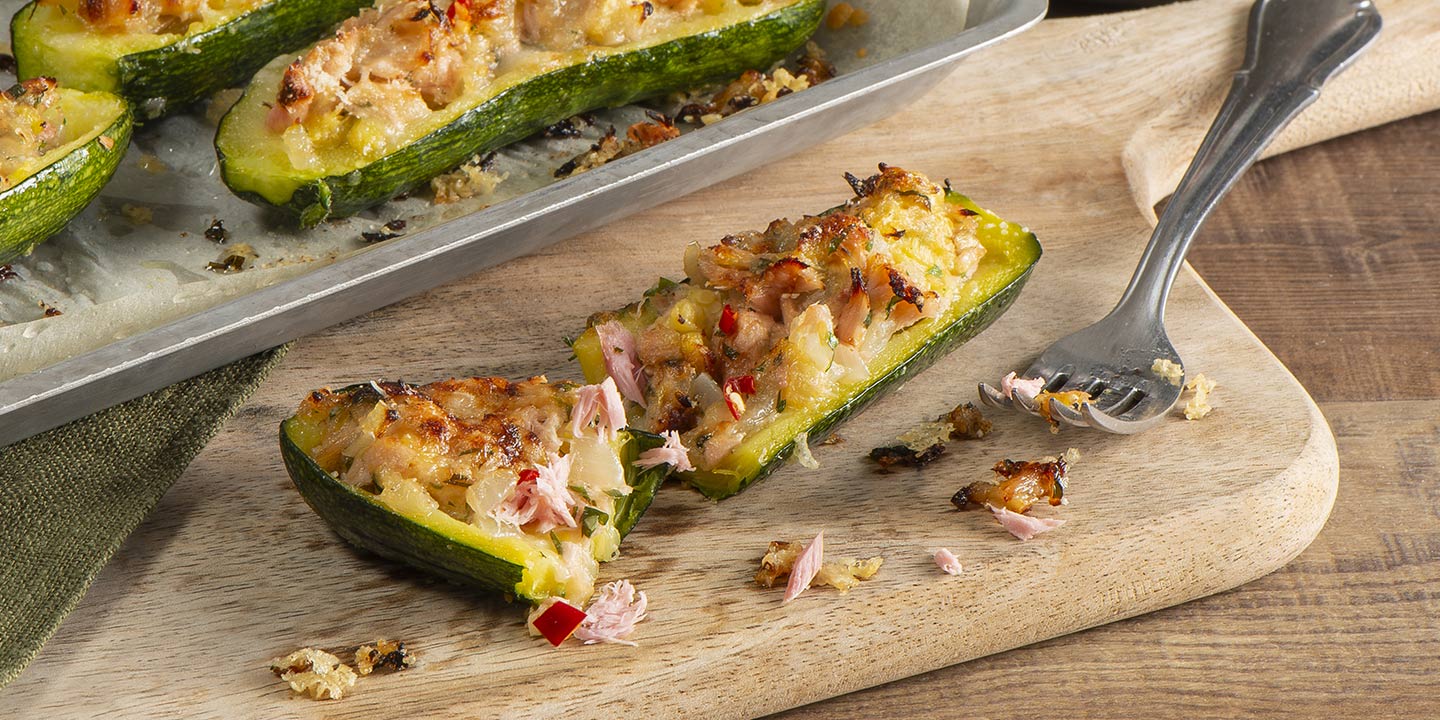 Courgettes farcies au thon